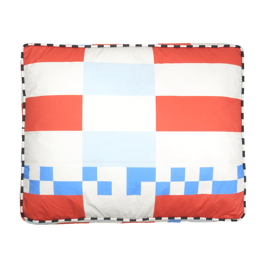 KIN Bed Rectangle - Signal Terracotta Blue