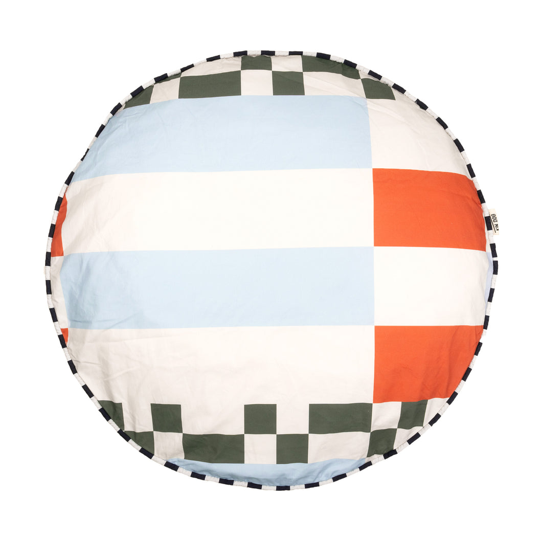 KIN Bed Round - Signal Blue Orange