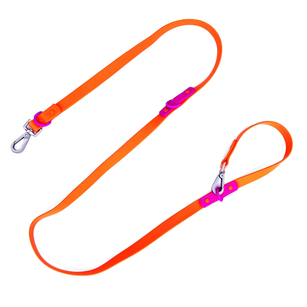 The Fritz Leash -  Orange Purple