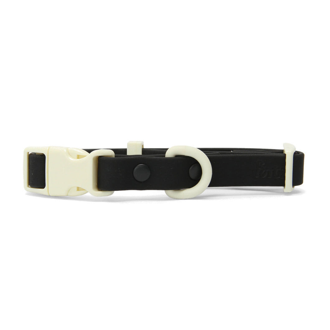 The Fritz Collar - White Sand Black Tie