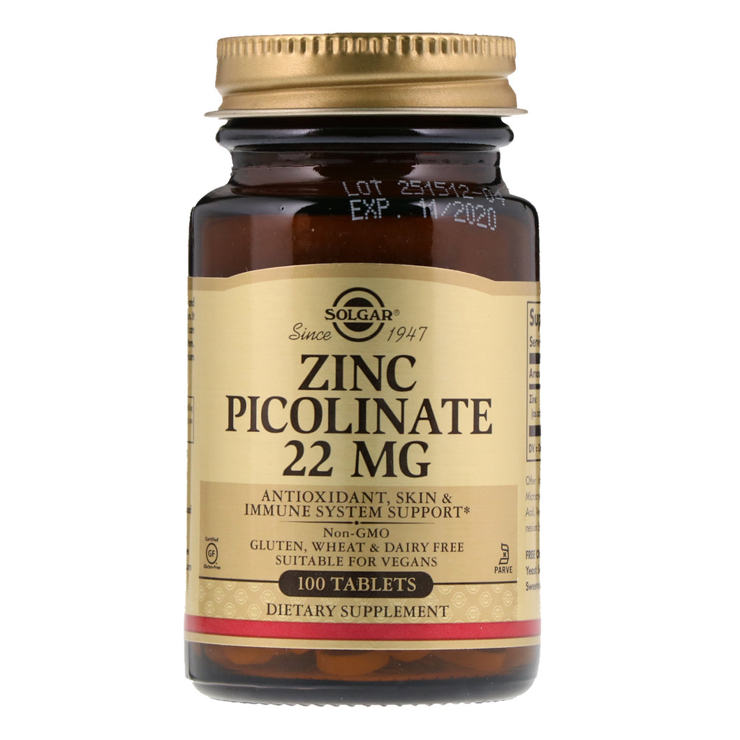 Solgar Zinc Picolinate 22mg