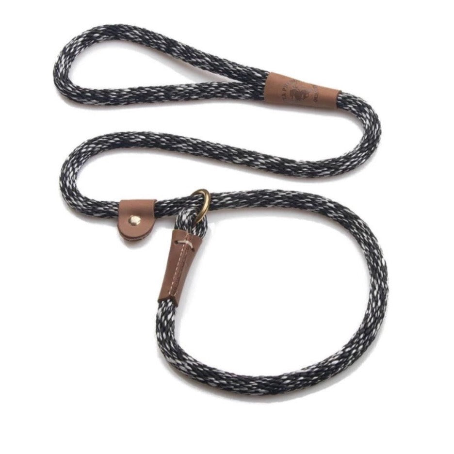 Slip Leash 1/2 x 6 - Salt & Pepper