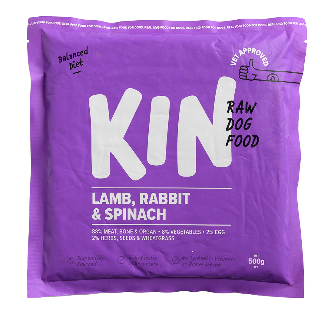 Lamb, Rabbit & Spinach 500g